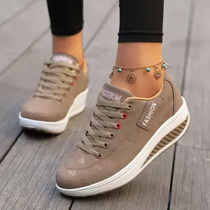 Sneakers, Shake Shoes  New Outdoor Casual Shoes, Breathable Thick-soled High-rise  Sports Shoes Women's Running Shoe cushion