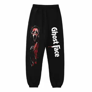GHOST FACE Sweatpants, Halloween Sweatpanst, Unisex Cotton Sweatpants, Perfect Outfit For Outdoors, Menswear, Womenswear