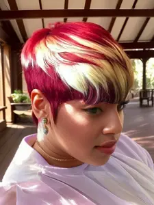 Short Pixie Cut Human Hair Wigs for Women Gorgeous Wigs with Bangs Wigs for Party Daily Halloween Use