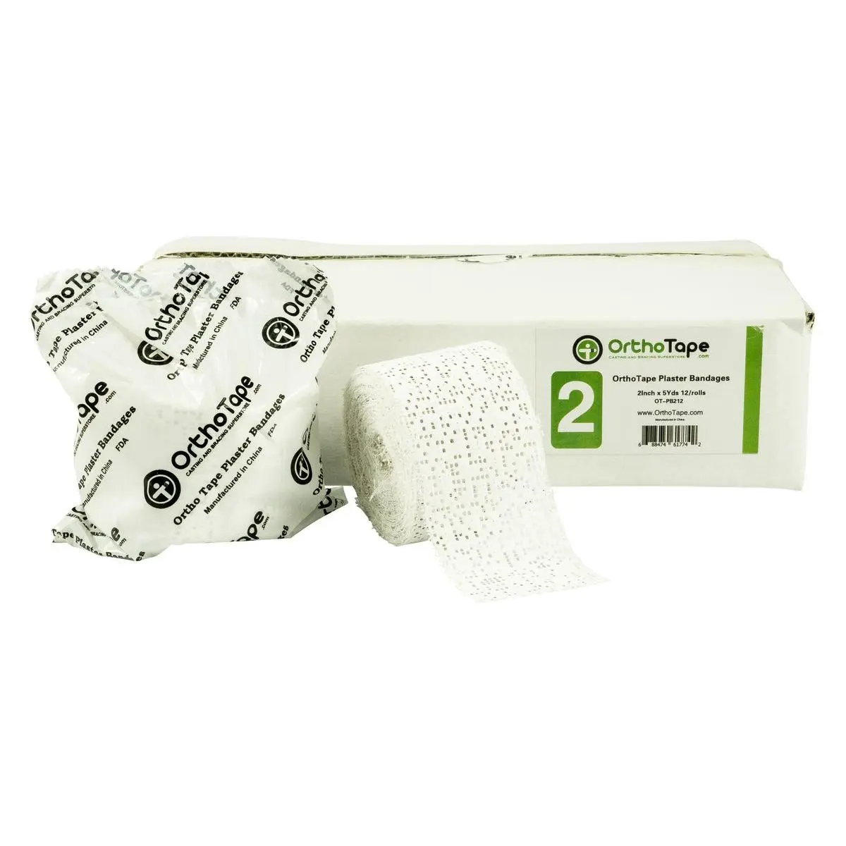 2 Inch OrthoTape Plaster Bandages x 5 Yard 12 Rolls
