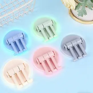 3-Pack Multifunctional Wall-Mounted Rotating Hook Rack - Industrial-Grade Adhesive Backing Supports 15kg Weight Without Drilling Or Residue. 360° Rotating Hooks With Detachable Design Allow Customizable Storage Configurations