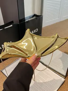 Women's Acrylic Hard Shell Wing Messenger Bag, Single Shoulder Crossbody Purse, Fashionable Versatile Elegant Design for Daily Use