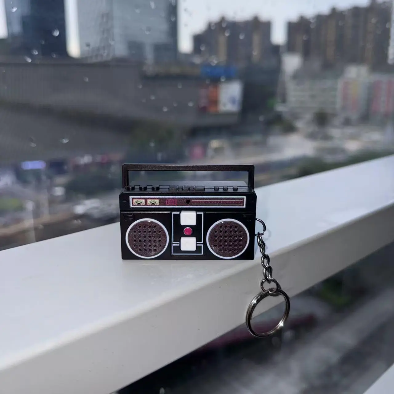 Black recorder keychain