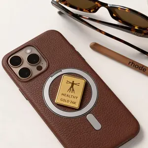 24K Gold EMF Harmonizer Emblem Aura Shield Phone Radiation Protection Sticker iPhone Samsung MagSafe Compatible Wellness Tech Luxury Mindfulness EMF Defense Symbol Gold Edition