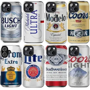Vintage Busch Light/Michelob Ultra/Modelo/Coors Light/Coors Banquet/Miller Lite/Budweiser/Corona Extra Can Phone Cases For iPhone 16 15 14 13 12 11 X 8