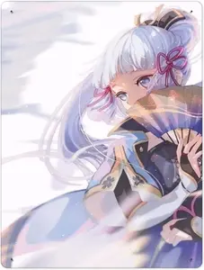 Genshin Impact Ayaka. Game Wall Art Painting, Game And Anime Iron Prints for Home Decorations