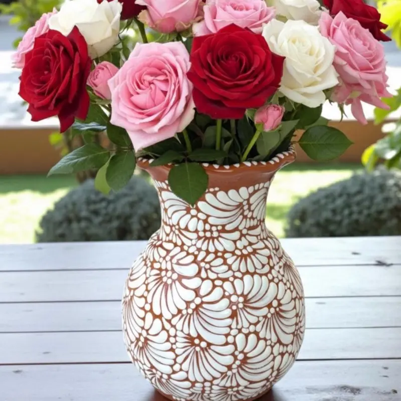 Talavera Cielito Lindo Flower Vase