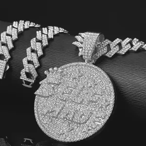 Rhinestone Letter Pendant Necklace, Punk Style Cuban Chain Necklacefor Party, Daily Decor, Trendy All-match & Exquisite Rhinestone Cuban Link for Birthday Gift, Cute Gifts for Girlfriend