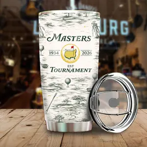 Masters Golf Tumbler with Handle, Insulated Travel Mug for Golf Lovers, Augusta Inspired Champions Cup, 1934 Edition Drinkware, Golf Fan Gift for Men Women, Sports Fans Merch