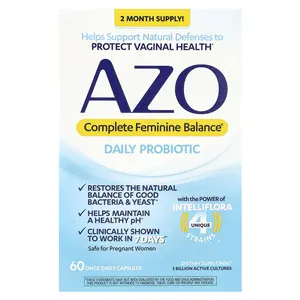 AZO Complete Feminine Balance®, Daily Probiotic, 60 Capsules
