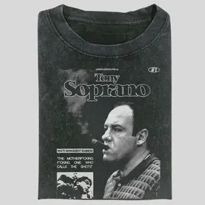 Tony Soprano Vintage Graphic T-Shirt, Mafia Boss Aesthetic Tee, Retro Streetwear Shirt