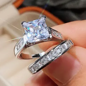 New ladies zircon ring set ring jewelry