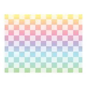 8 Ft. x 6 Ft. Rainbow Pastel-Colored Checkered Polyester Backdrop