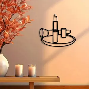 1pc Beauty Ritual Metal Wall Art, Beauty Ritual Statue Mural, Perfect for Dressing Room Wall, Cosmetic Tool Corner, Vanity Scene Decor, Year-Round Decor, Ideal Gift for Makeup Artists