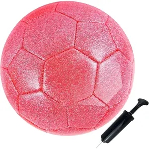 Shiny Soccer Ball Size 3 4 5 for Practice Training Great Gift Comes with Pump and Needle