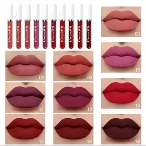 10Pcs Velvet Matte Lip Glaze Waterproof Long Lasting Non-Stick Cup Lipstick Easy To Apply Lip Gloss Makeup Set For Beginners
