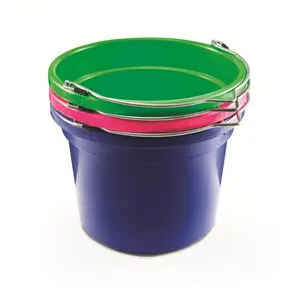 KD-159 8 Qt. Round Bucket | Feed and Water Bucket for Barn and Trailer Use