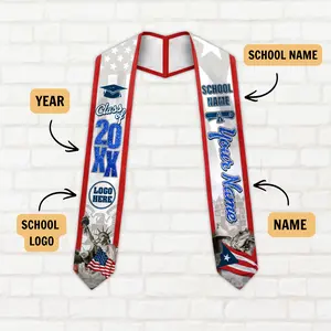 Custom  Puerto Ricans Flag Graduation Sash 2026, Puerto Rico Graduation Gift Stole, Graduation Gift