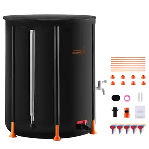 Collapsible Rain Barrel 66 Gallon Rain Catcher System With Spigots And Overflow Kit For Garden And Outdoor Use, Durable, Weather-Resistant, Easy Setup, Eco-Friendly Water Harvesting, Large Capacity
