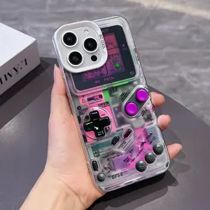 Fashion Game Machine Pattern Silver Color Protective Phone Case for iPhone 6-17 Series, Perfect Gift for Halloween & Christmas