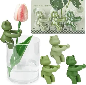 3Pcs Bear Plant Propagation Buddy-Cute Plant Propagation Holder,Plant Support stake for Sprouts,Shoots,Cuttings,Gift for Indoor Garden Plant Lover