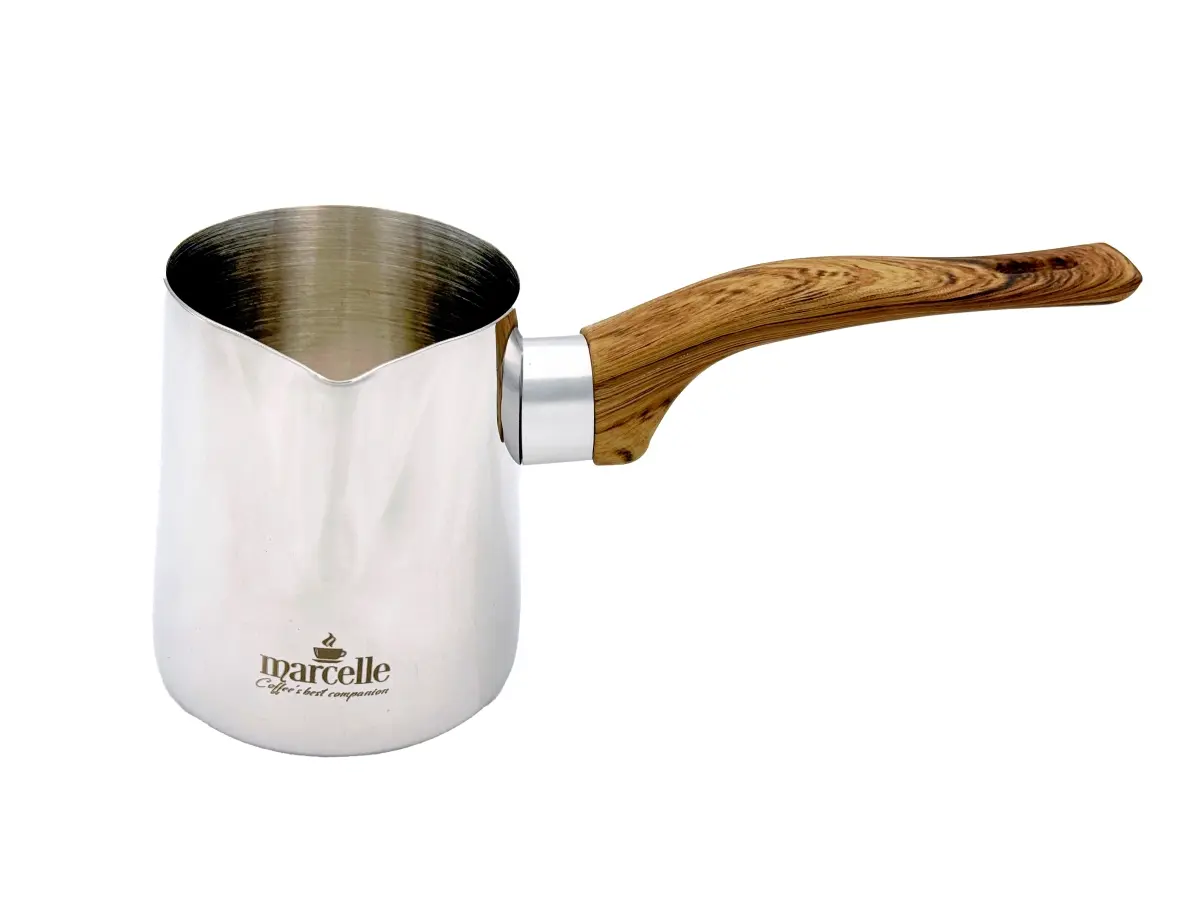 Marcelle W04W234 12 oz Stainless Steel Milk & Coffee Warmer Pot