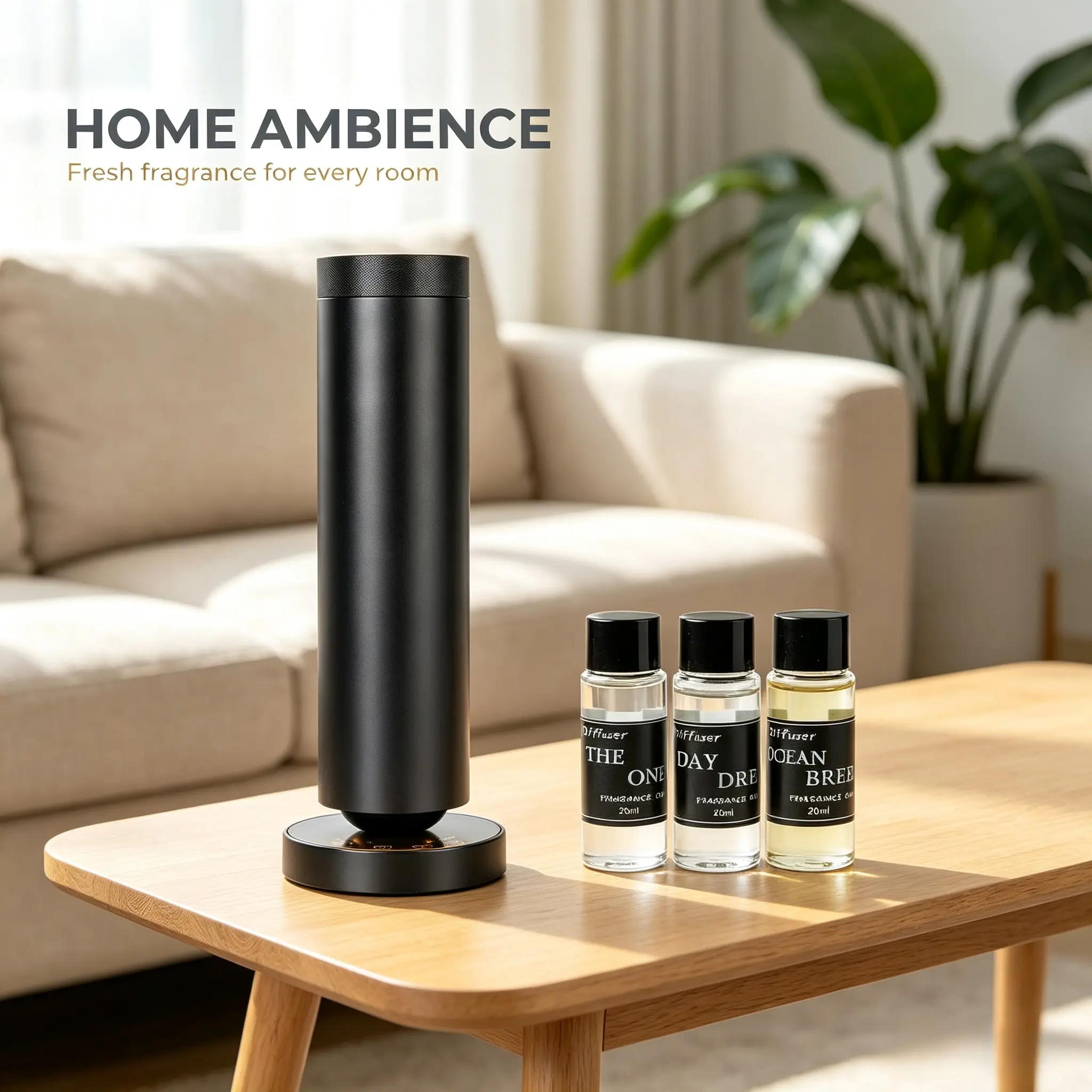 Luxury Hotel-Style Diffuser Discovery Kit – 3x20mL Aromatherapy Essential Oils,1000 sq ft Coverage, Premium Home Fragrance Set for Office & Living Space