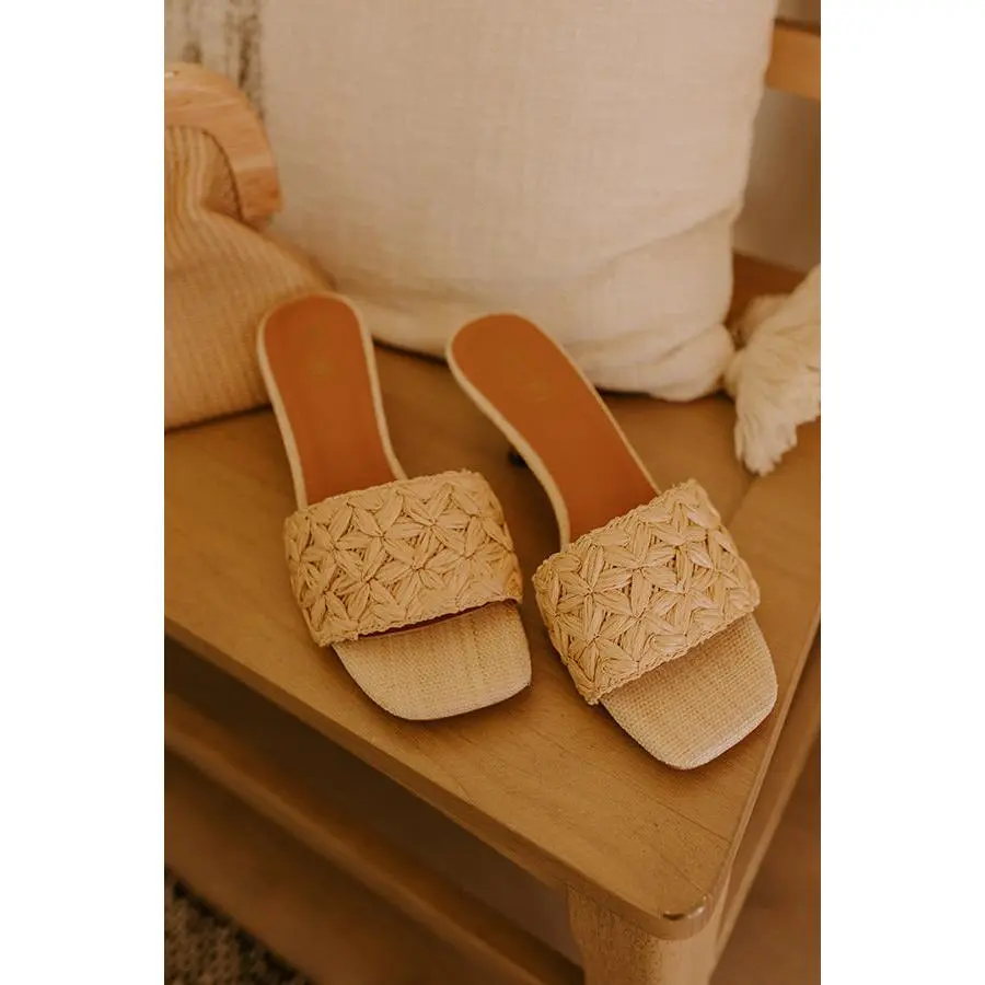 Party In Paradise Raffia Woven Heel