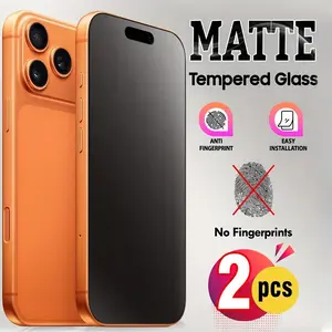 2 pack Matte HD Screen Protector Compatible with iPhone 17 Pro Max/17 Air/17 Pro/15/14/13/12/11 Pro Max/Pro/Plus/Mini/X/XS/XR/Xs Max,Full Coverage Matte Film,Anti-Fingerprint Coating,Scratch Resistance,Protective,Compatibility with Cases
