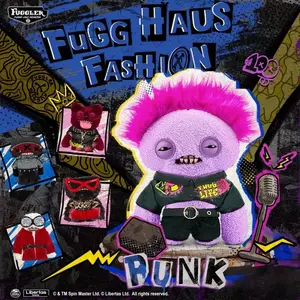 Fuggler Official Authentic Cute Fanged Monster Trendy Toy Ugly-Cute Doll with Quirky Plush Design and Doll Clothes Set