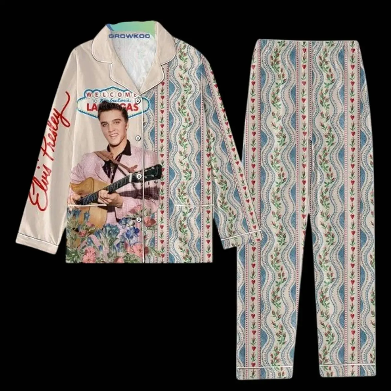 Elvis Presley Welcome To Fabulous Las Vegas Pajamas Set