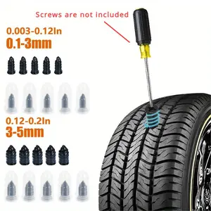 10pcs Car Vacuum Tyre Repair Car Truck Motorcycle Scooter Rubber Bike Tire Puncture Repair Tool Glue Repair Tire Film Rubber Nail