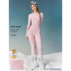 GLOWMODE Skiing Collection Alpine Confidence Soft Warm Nylon Wool-Blend Sweat-Wicking Deodorizing Mid-Rise Skiing Base Layer Bottoms  Outdoors Skiing Wear Valentine's Day Spring Summer