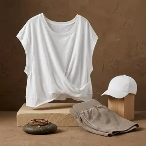 Women's Short Sleeve Open Back Crop Top - Casual Y2K Athletic Gym Workout Running Tee Slouchy Fit Breathable Fabric for Yoga Fitness Training Comfortable Stylish Activewear