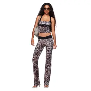 BLARE CROSSOVER PANT - LEOPARD