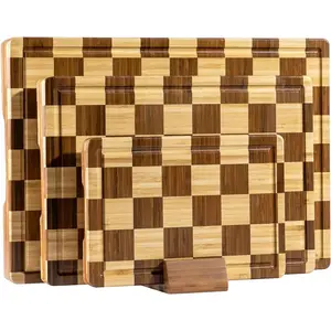 Board Set, Checkered   Boards for Kitchen with Juice , Non  Wooden Charcuterie Boards, Non Slip Chopping Board for Meat Fruit Cheese, Housewarming