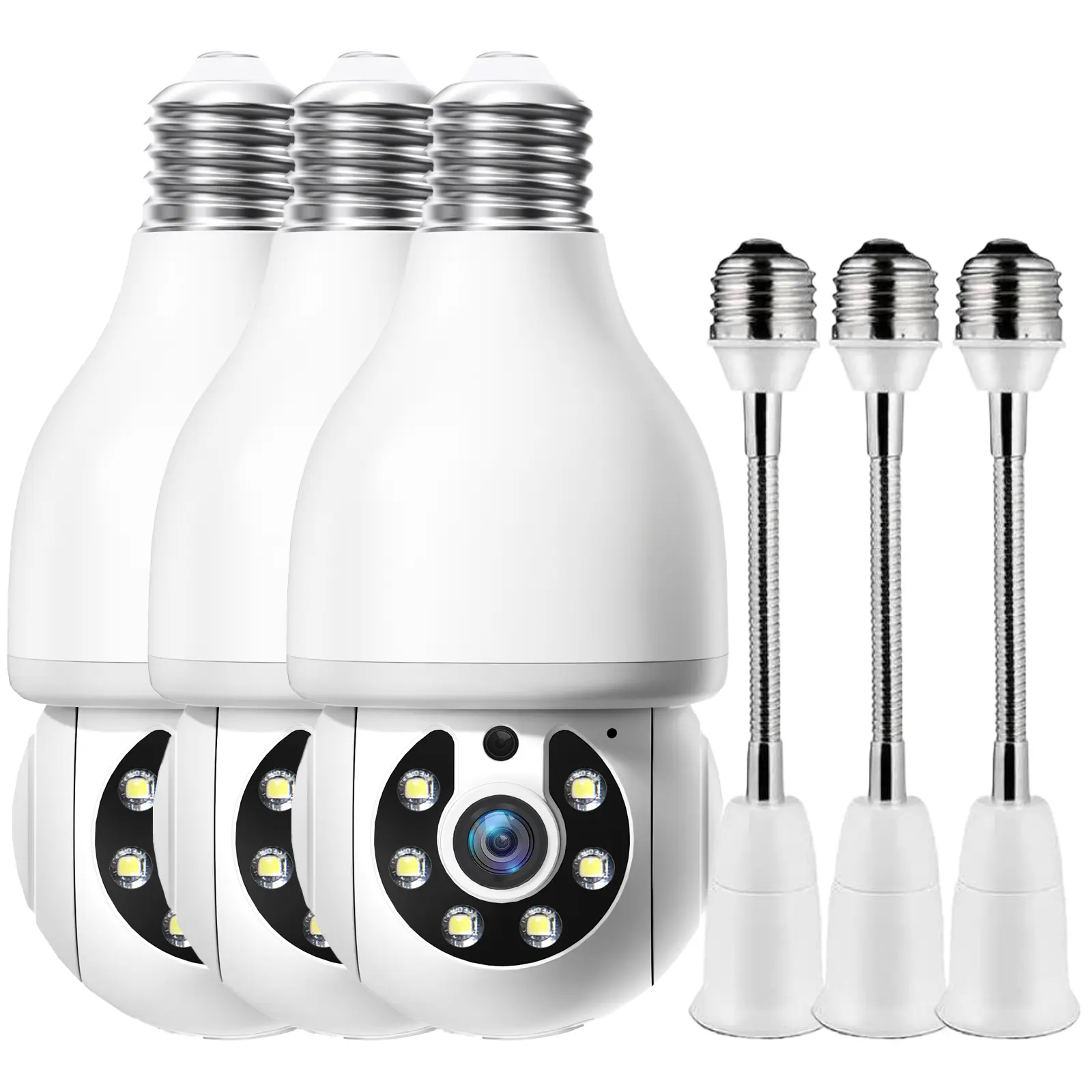 Bulb Camera+E27 Light Socket Extender*3