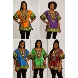 Women Dashiki Top with Elastic