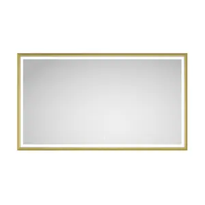 72 x 48 Inch Oversized Rectangular Framed LED Bathroom Vanity Mirror Anti-Fog Dimmable Wall Mounted HD Makeup Mirror with Light Kit for Bathroom Gym Dance Studio Home Decor Large Wall Mirror, Bathroom Furniture for Vanity Area, Storage