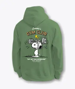 Peanuts Snoopy's Gym Club Mens Hoodie