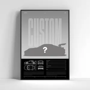 Custom Car Poster No Frame | Personalized Automotive Wall Art Print | Luxury Car Inspired Home Decor | Modern Supercar Art Poster