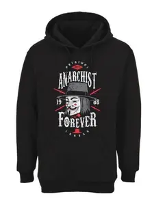 V for Vendetta Anonymous Antichrist Forever Hoodie Pullover Black for Men - Iconic Movie Sweatshirt