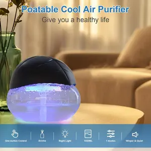 Air Purifier Water Filter Air Cleaner For Home Essential Oil Aroma Diffuser With LED Night Light For Smoke & Pets Aromatic Fragrance MachineAB20Lumora Living