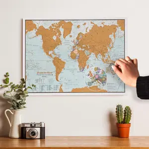 Scratch the World travel edition map print - home, gift for him, gift for her, scratch off,world map, travel gift, gift