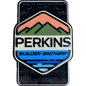 11.5"x8" Metal Tacker Sign - Perkins Builder Brothers