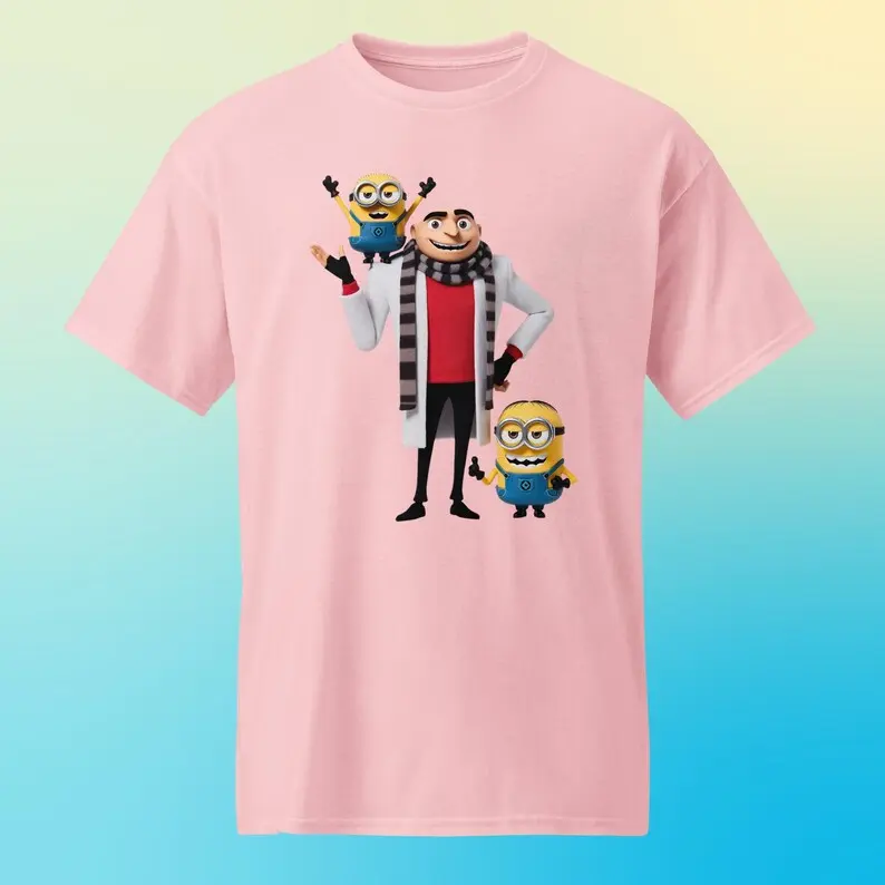 Gru with Minions T-Shirt, Funny Shirt for Men & Women