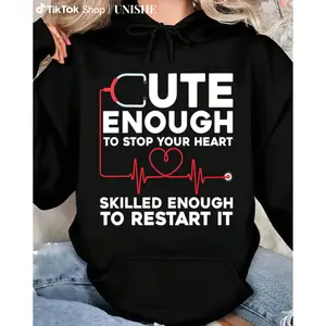 Warm Nursing Hoodie – Humorous Registered Nurse Design for All Genders