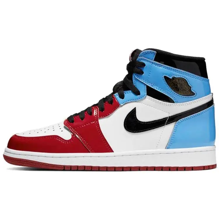 Jordan 1 Retro High Fearless Unc Chicago Basketball Shoes Unisex White University Blue-Varsity Red-Black CK5666-100