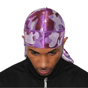 Purple Camo Silky Durag