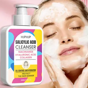 Salicylic Acid Facial Cleanser, Niacinamide Salicylic Acid, for Oily & Combination Skin, Deep Pore Cleansing Face Wash, Reduces Blackheads & Blemishes, Gentle Daily Cleanser 200g